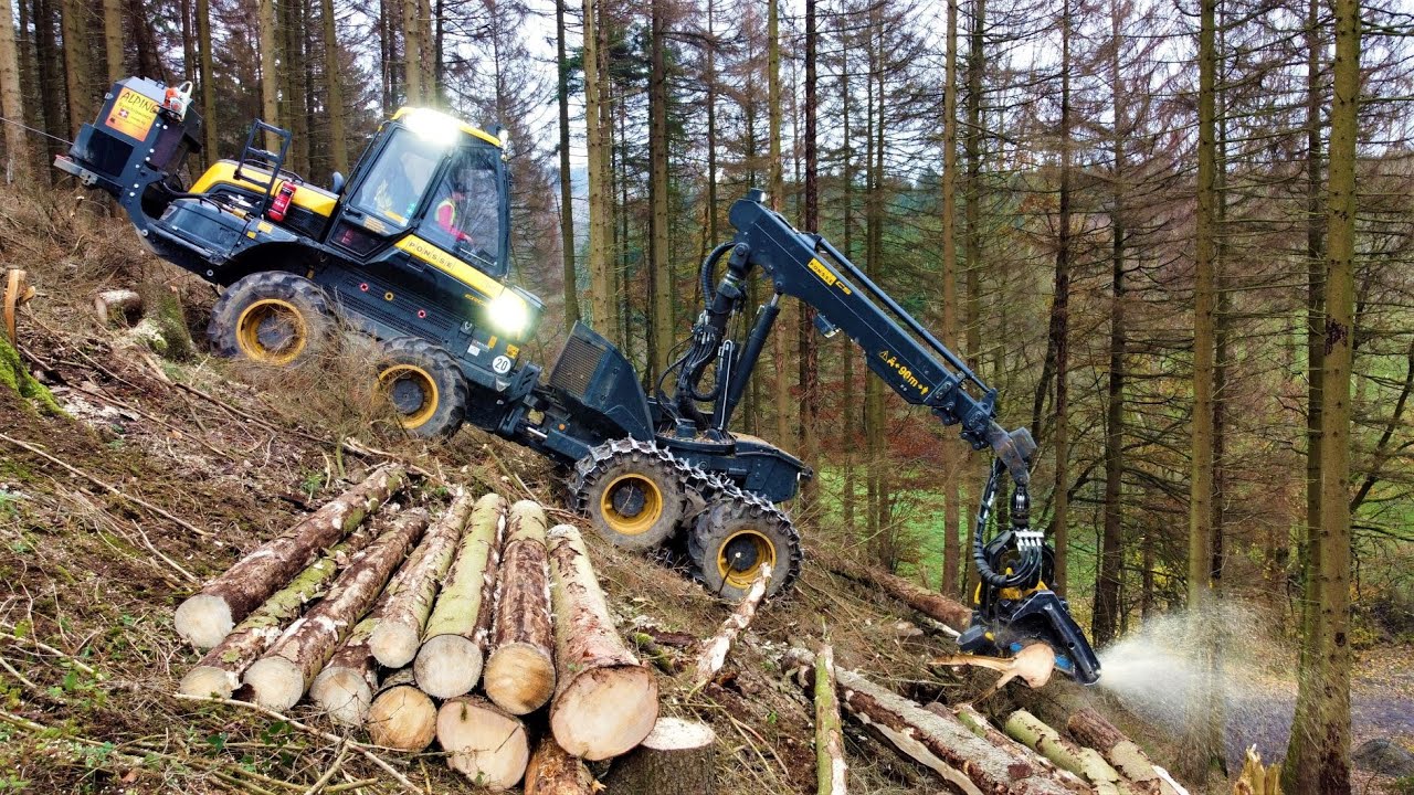 🌲 Ponsse Ergo & Alpine traction winch • *Ponsse-Week* • Klute-Lenze • Harvester in Action • Part-1 🌲