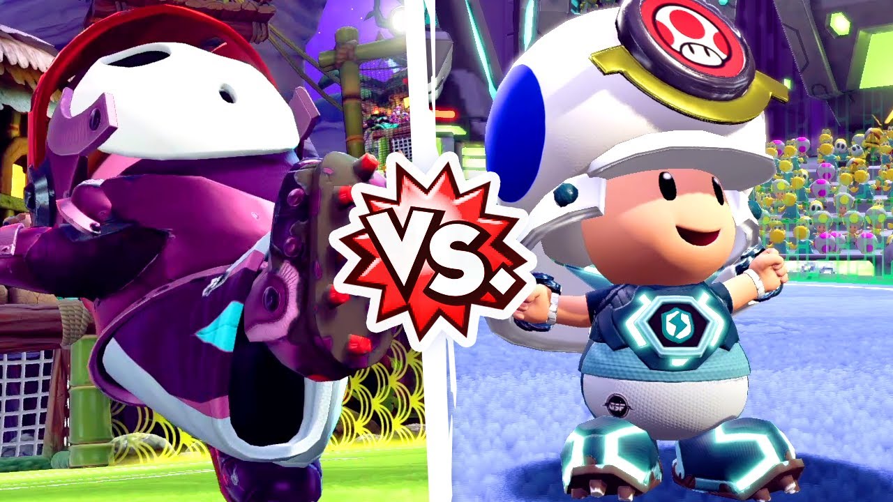 Mario Strikers Battle League - Knight Shy Guy Vs. Bushido Toad