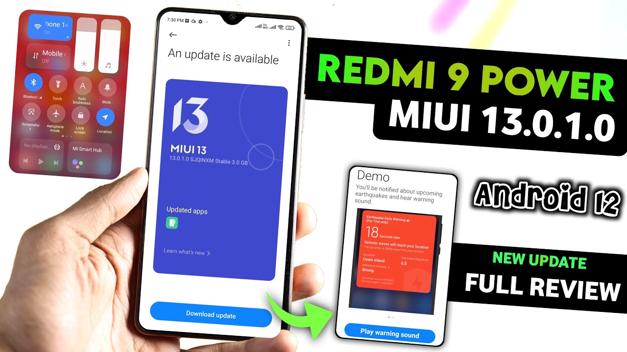 Redmi 9 Power MIUI 13.0.1.0 Android 12 New Update | Redmi 9 Power MIUI 13 Update