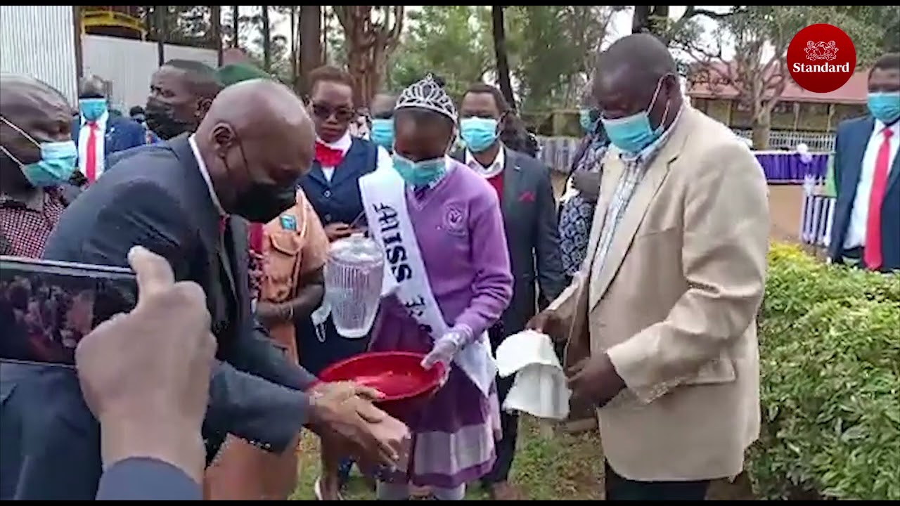 Senator Gideon Moi plants a tree at Ruth Kiptui Girls in Baringo during thanksgiving ceremony