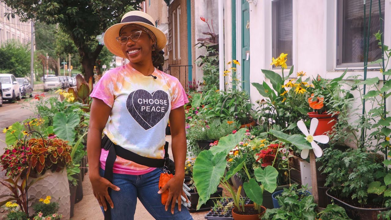 Philadelphia woman grows garden on sidewalk to share with neighbors