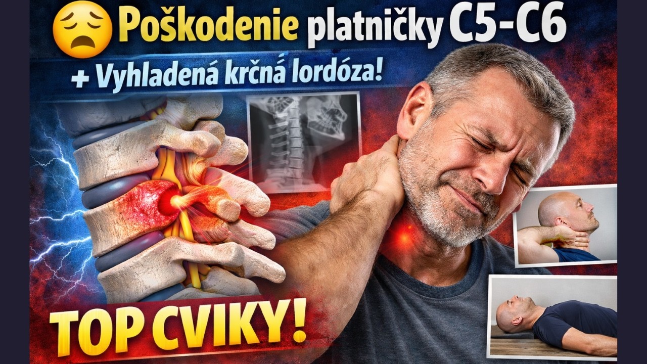 😩 Poškodenie platničky C5-C6 a vyhladená krčná lordóza + TOP cviky
