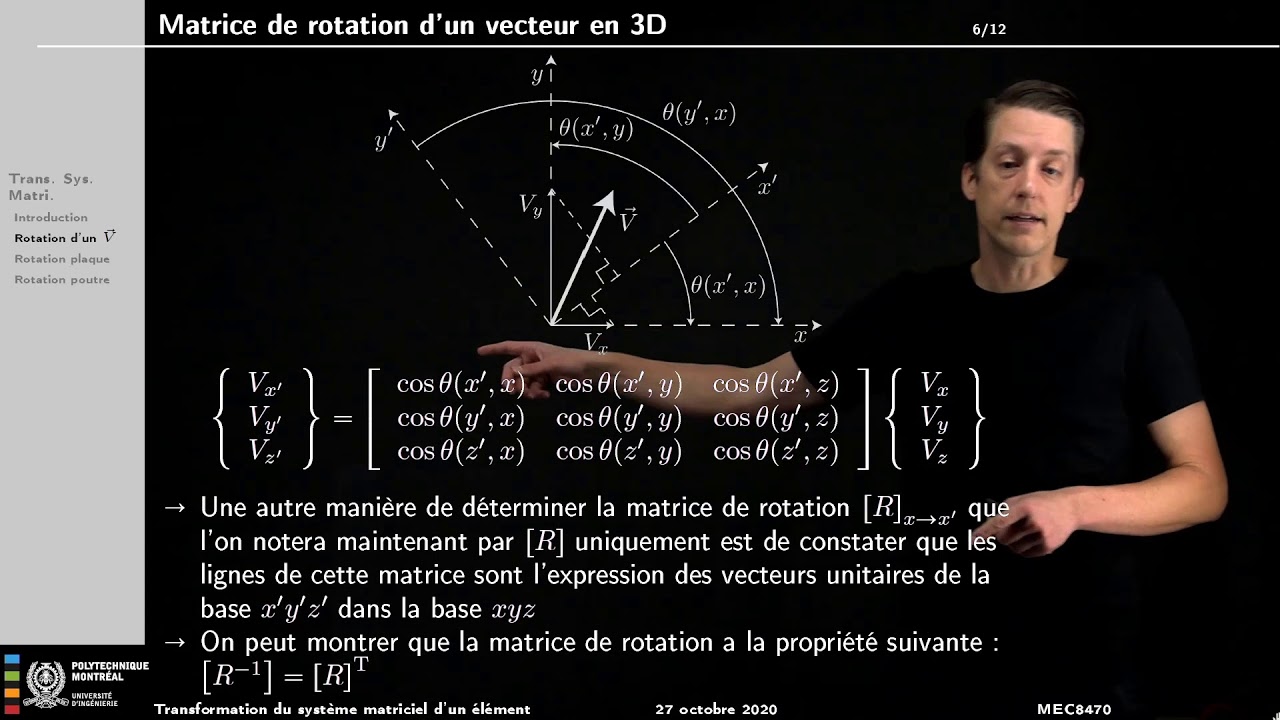 09a Transformation du système matriciel d'un élément