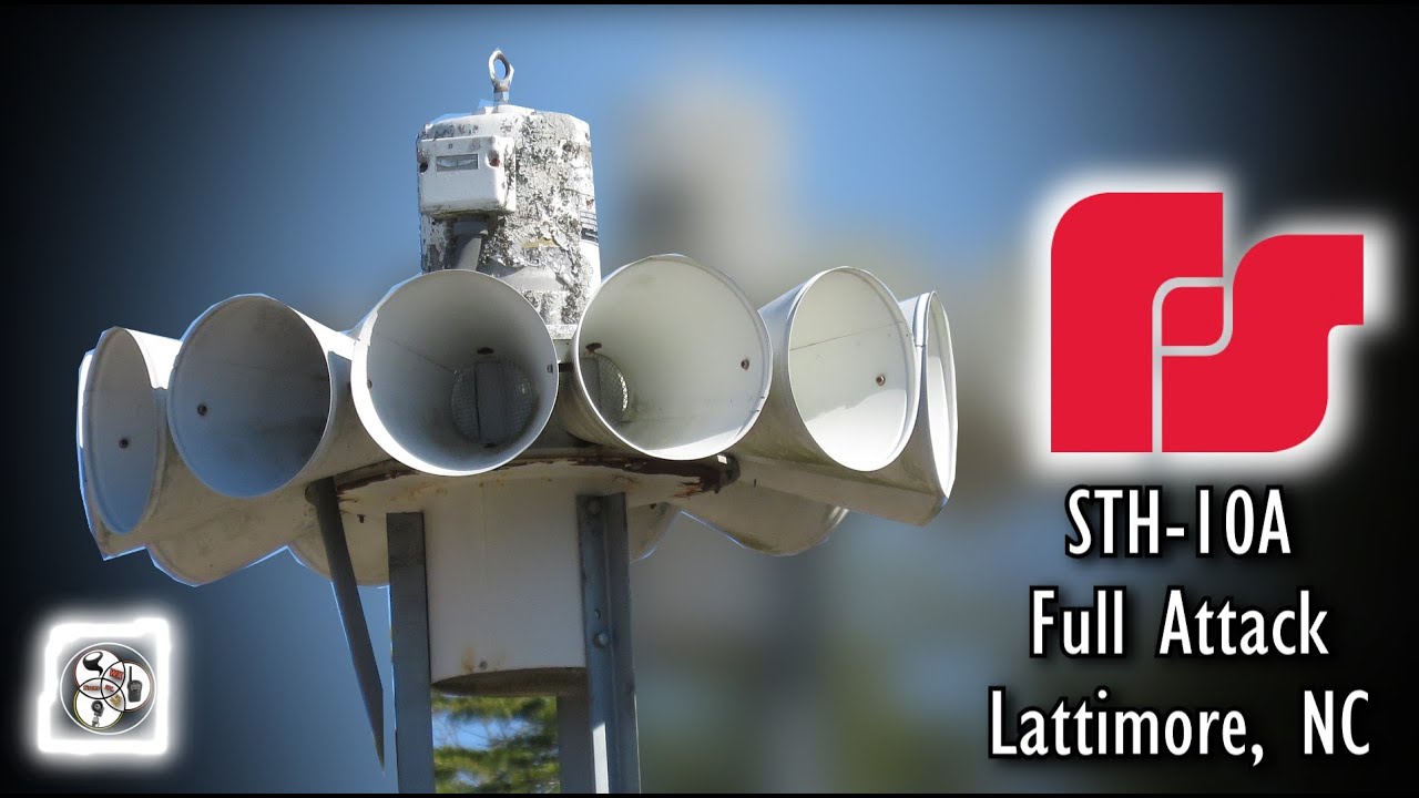 Federal Signal STH-10A Siren Test - Full Attack - Lattimore, NC