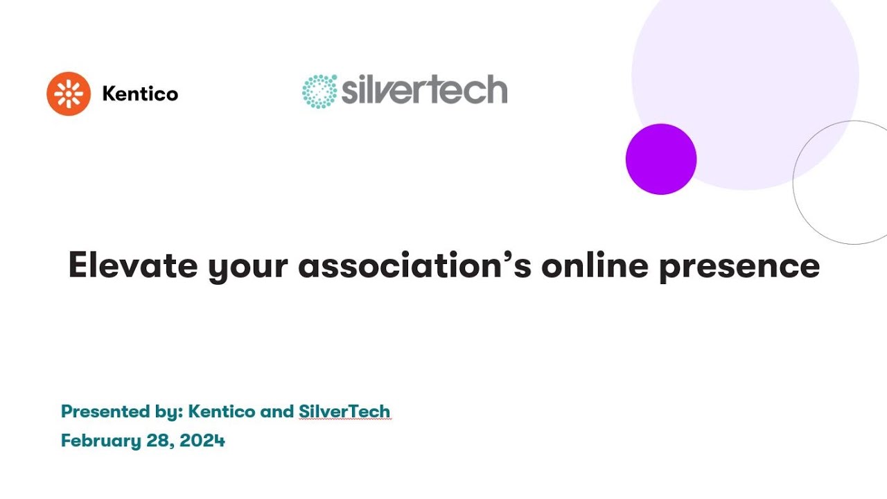 ASAE Demo Days: SilverTech & Kentico