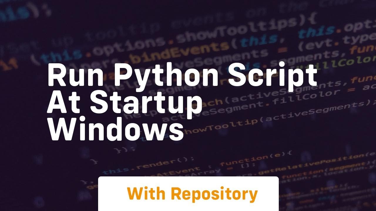run python script at startup windows