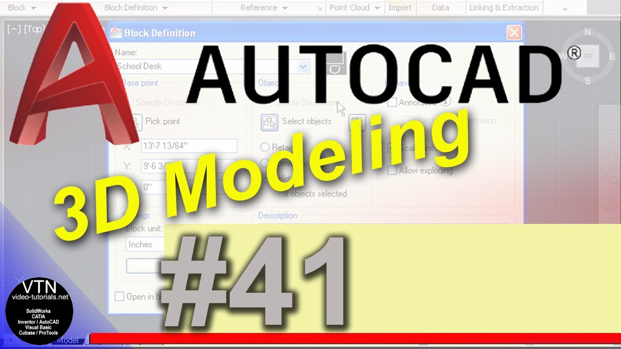 AutoCad 3d Modeling 41( Delete Faces )