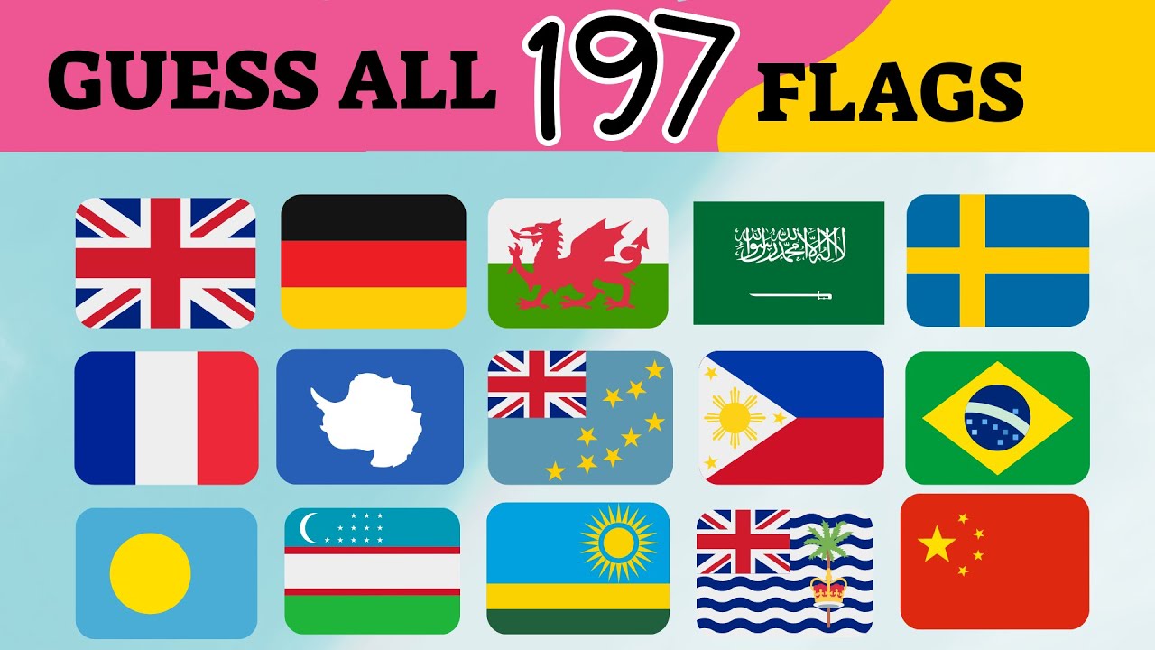 Guess all the 197 FLAGS| Epic Flag Quiz