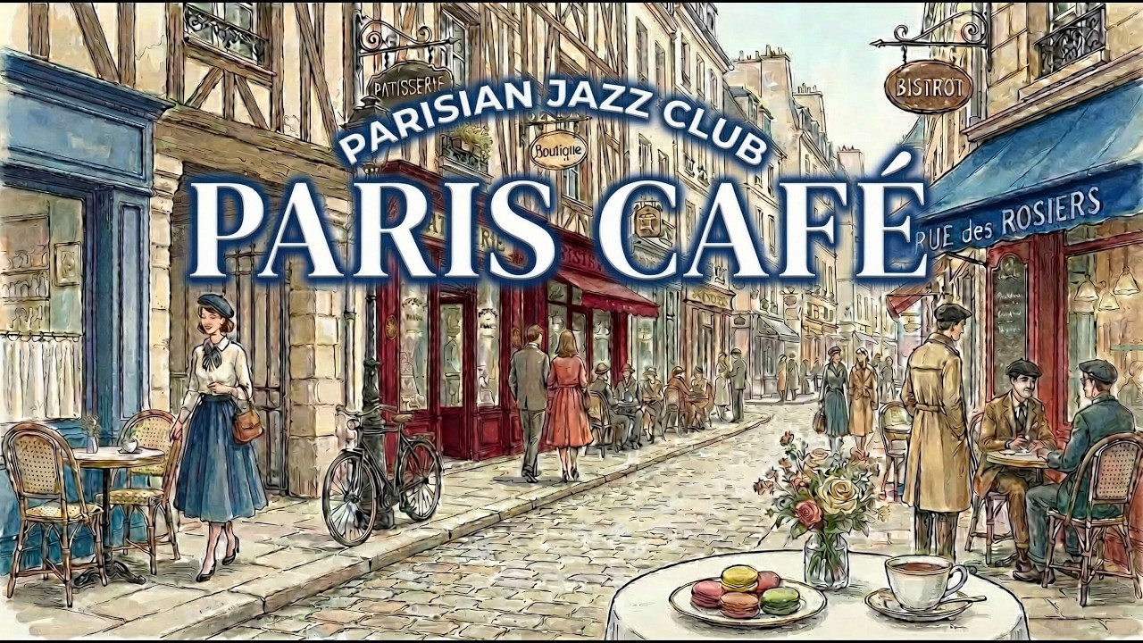 𝐏𝐀𝐑𝐈𝐒 𝐂𝐀𝐅𝐄 🗼 French Instrumental Music  | Relaxing Coffee Ambience | Le Marais Retro