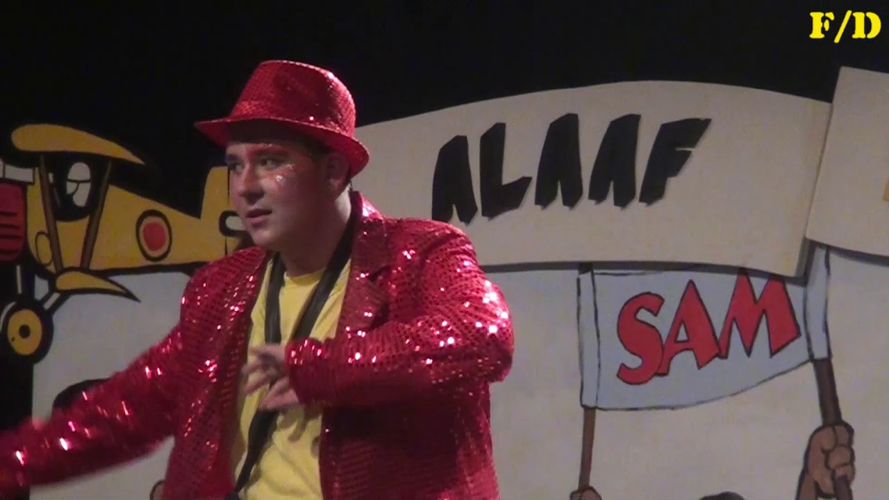 de show van kandidaat nr 2 Sam -