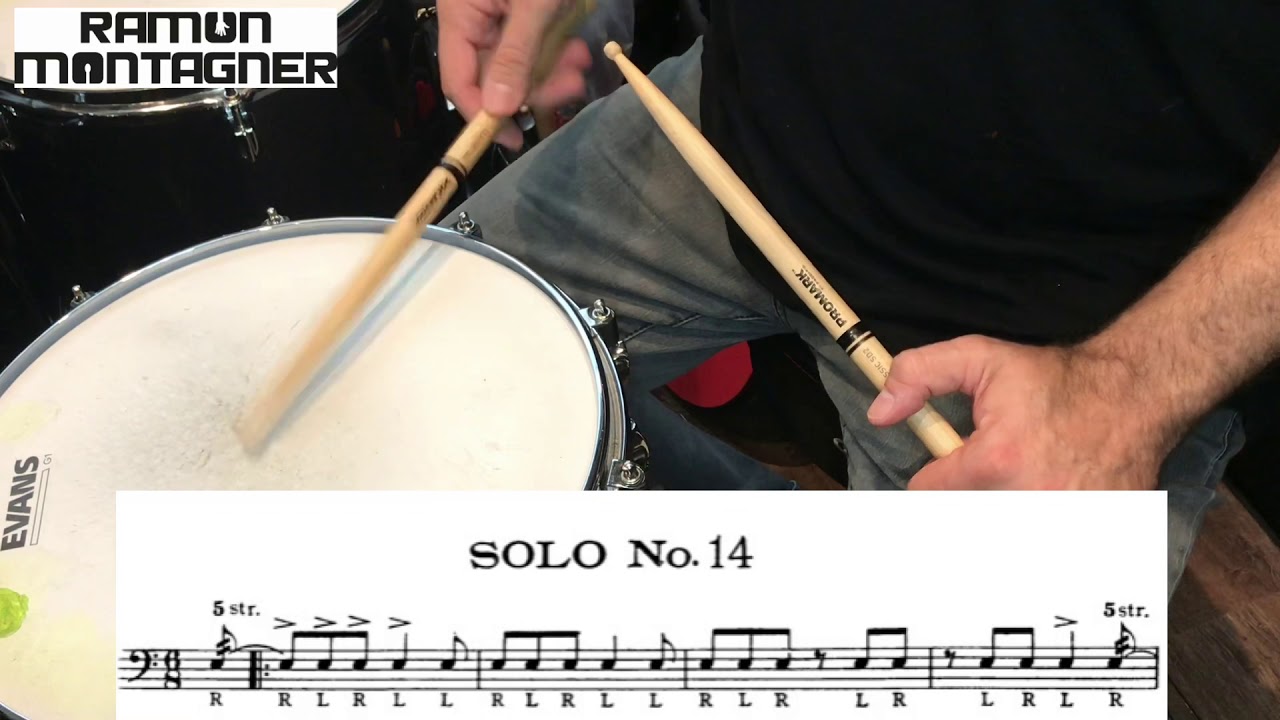 Charley Wilcoxon&rsquo;s All American Drummer 150 Solos - Solo n&deg; 14 using Push and Pull