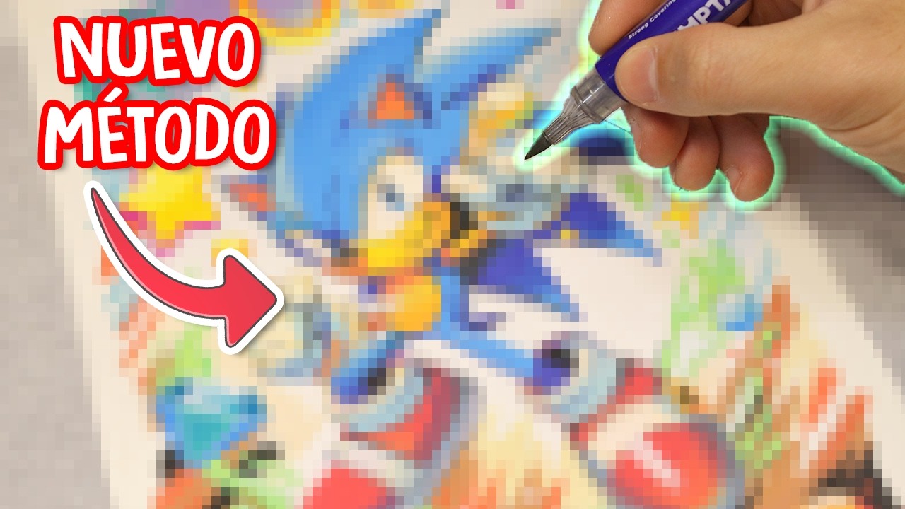 ¿Por Qué NADIE está hablando de esta nueva forma de colorear? ¡Dibujo de Sonic!