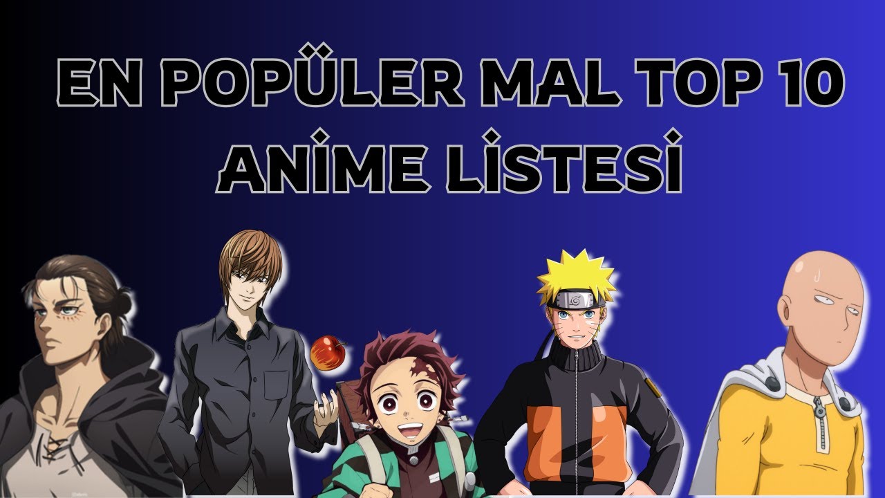 Anime Dünyasının Kralı Kim? 👑 (MyAnimeList Top 10) #anime #myanimelist #top10 #liste #animelist