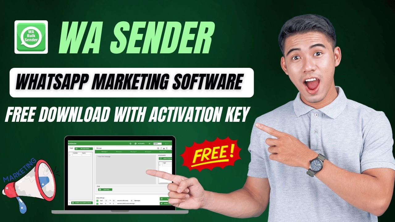 WA Sender Whatsapp Marketing Software Latest Version Free download with Activation Key  | WA Sender