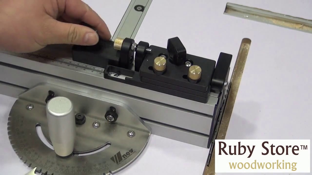 W-new Miter Gauge Fence with Stop and Micro adjustment
