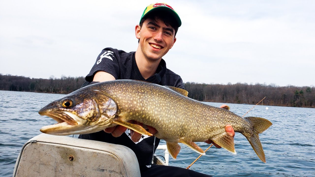 Fishing for Huge Lake Trout in New jersey | This is how you catch Lakers | Round valley