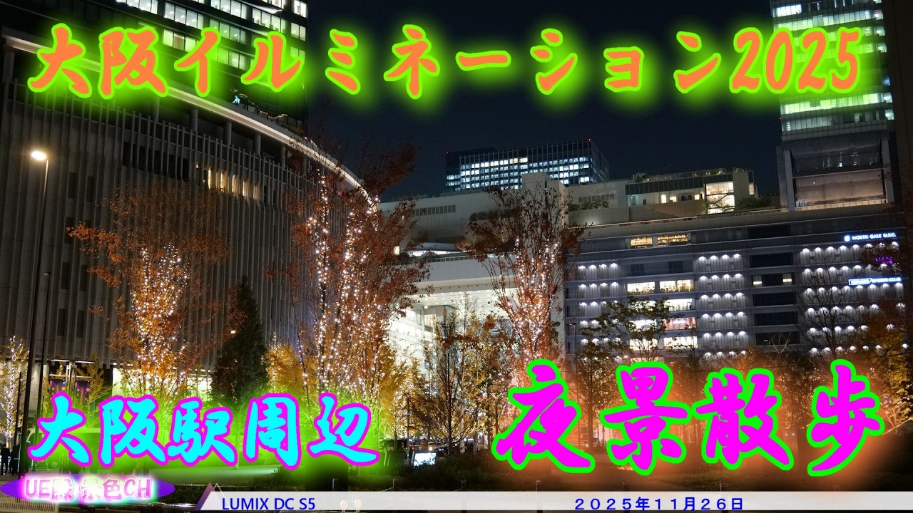 大阪イルミネーション2025｜大阪駅周辺の幻想的な夜景【Osaka Illumination】 2025.11.26