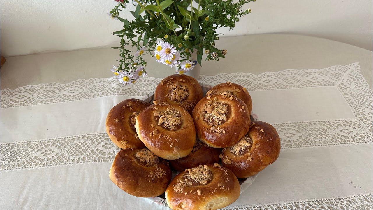 Сладки погачи - bisküvili şekerli poğaça - sweet village pastry