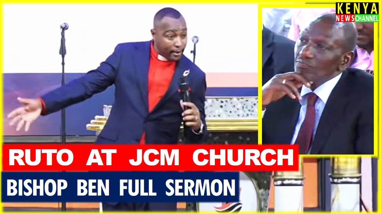 Bishop Ben Kiengei BOLD Funny Sermon in front of Ruto today in Church at JCM