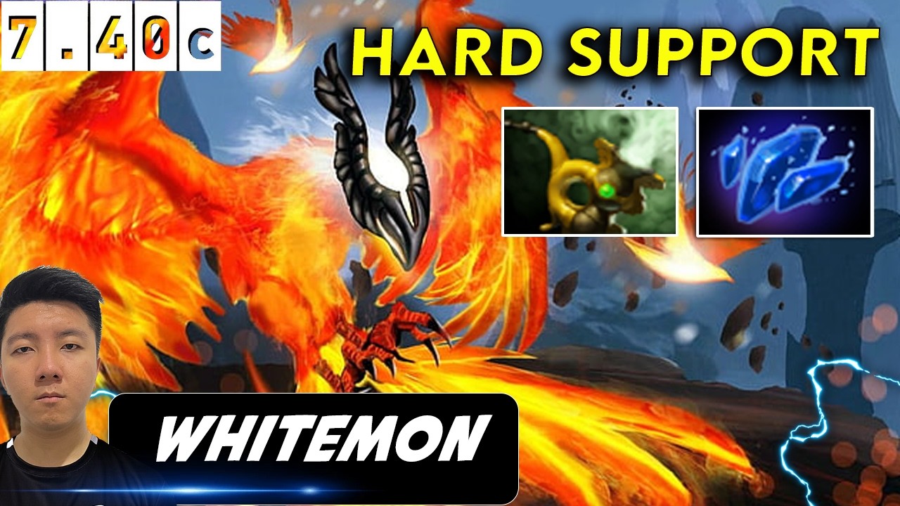 Whitemon Phoenix Hard Support - Dota 2 Patch 7.40c Pro Player Full gameplay