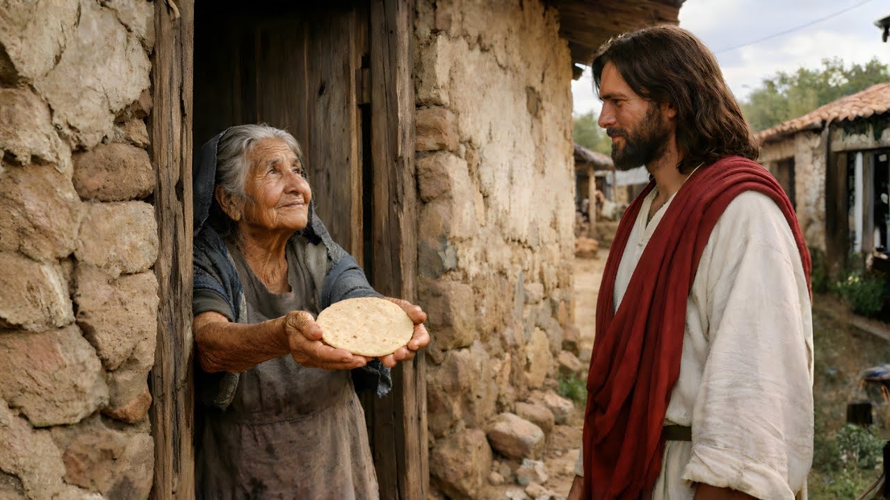 “SOLO ME QUEDABA UNA TORTILLA… PERO TE LA DOY A TI” ...LA ANCIANA POBRE NO SABÍA QUE ERA JESÚS...
