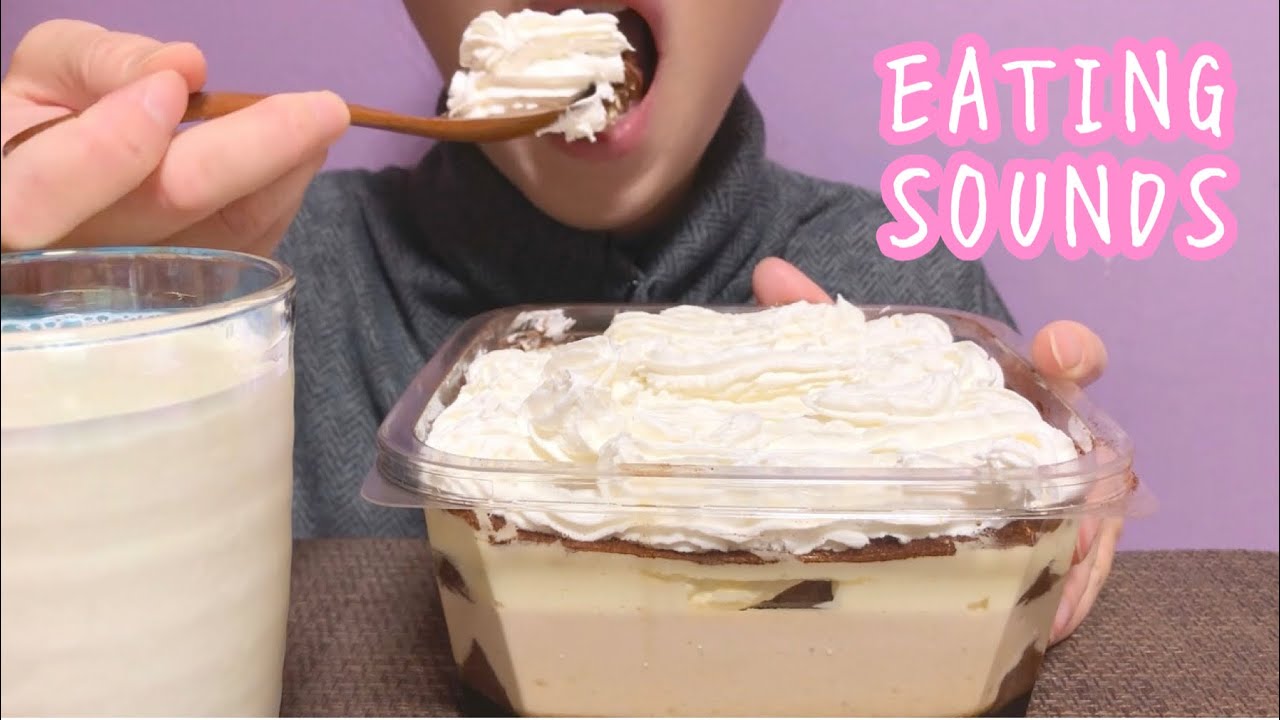《Eating sounds》ティラミス、ホイップクリーム乗せ!