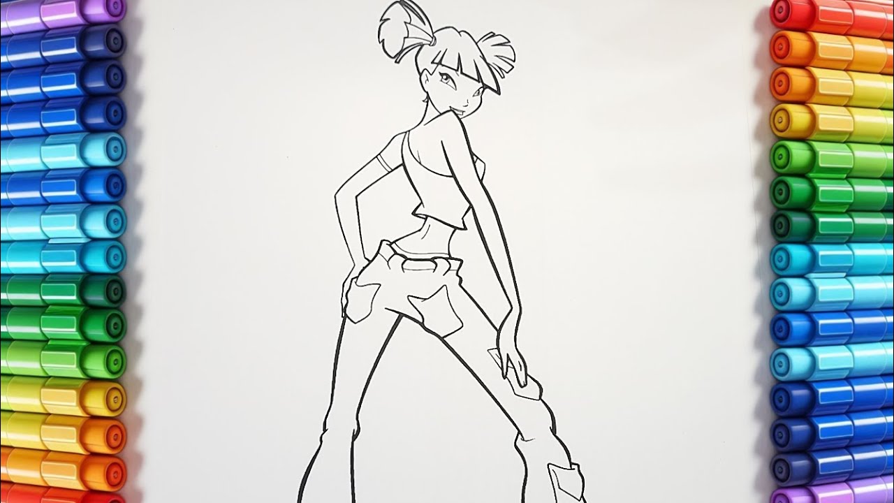 Magical Coloring Fun with Winx Club: Coloring FLORA Fairy! Coloring videos#coloringpages