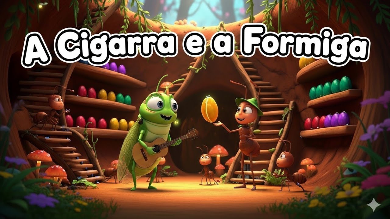A Cigarra e a Formiga | História Incrível de Aprendizado | Aydan Sannes TV