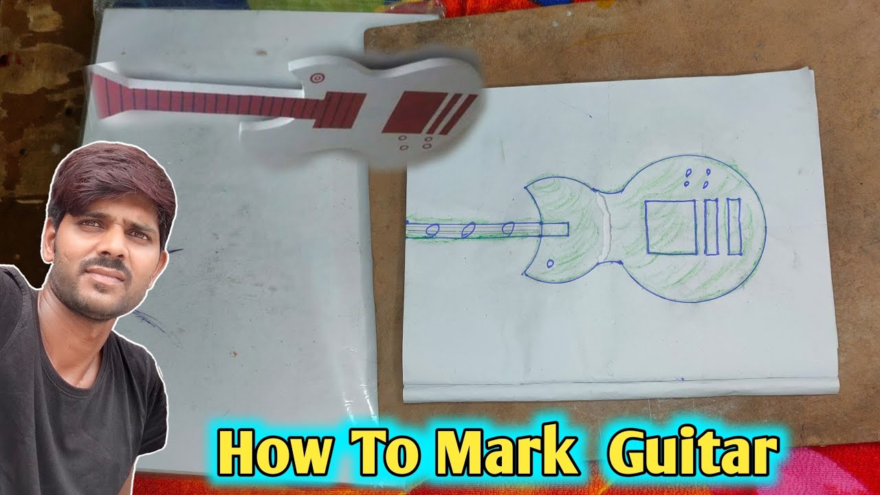 Guitar 🎸 ke marking। Plus mines mein। POP design। By Sumit Pop Design