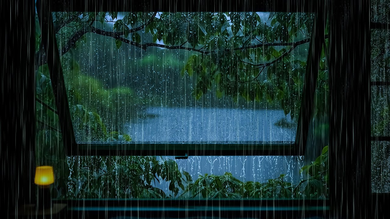 Healing Forest Rain outside the Window to Calm & Better Sleep | Powerful ASMR Rain