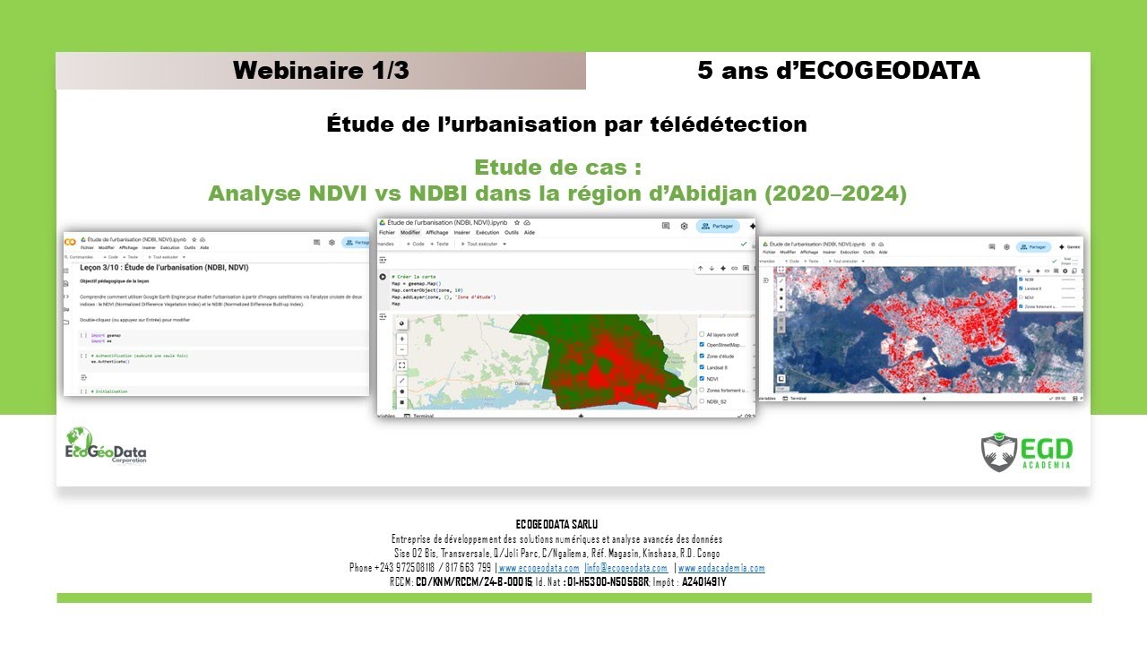 GEE : Détecter des zones fortement urbanisées- Etude de cas  - Formation GEE