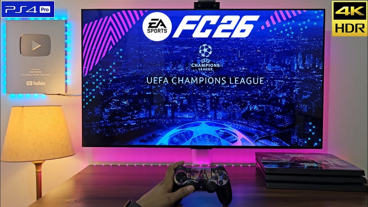 EA FC26 on PS4 PRO Looks Amazing | UEFA CHAMPIONS LEAGUE Gameplay 4K HDR 60FPS