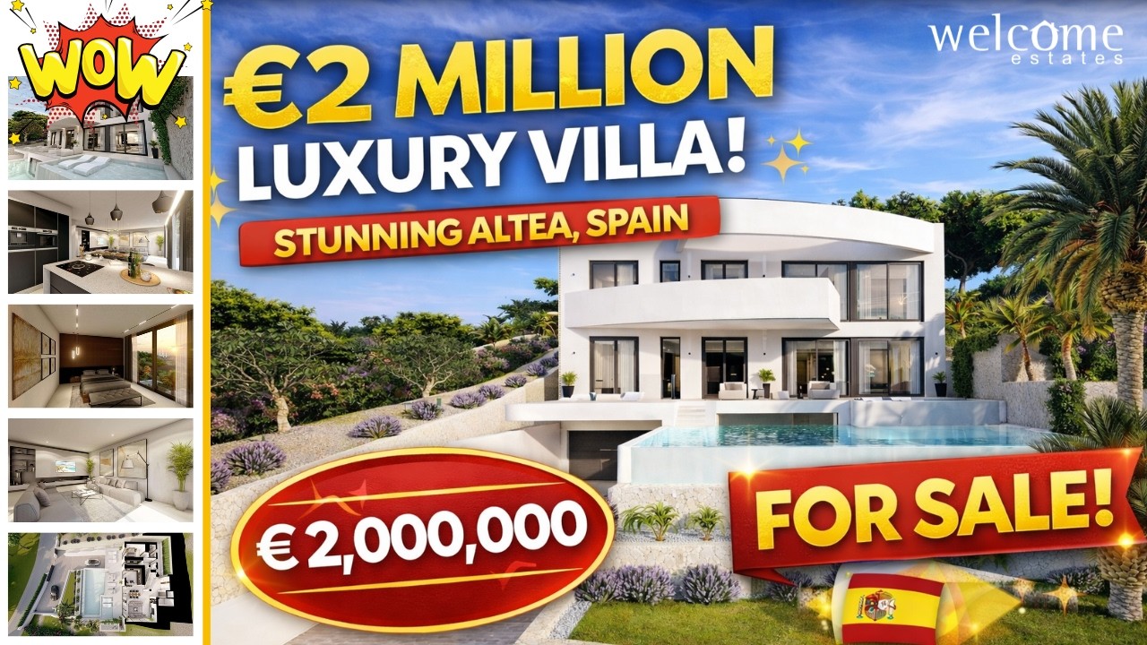 Zobacz tę NIESAMOWITĄ willę w przepięknej Altei w Hiszpanii za 2 MILIONY EURO. Z widokiem na morz...