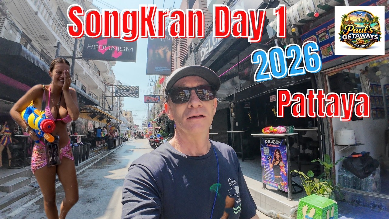 The First Day of Songkran 2026 Pattaya Water Festival 😎 💦