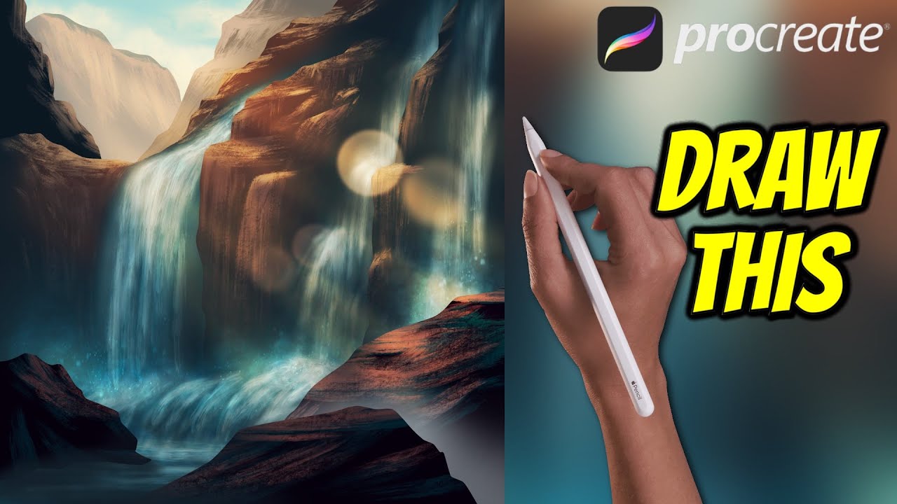 Waterfall - Procreate tutorial 144