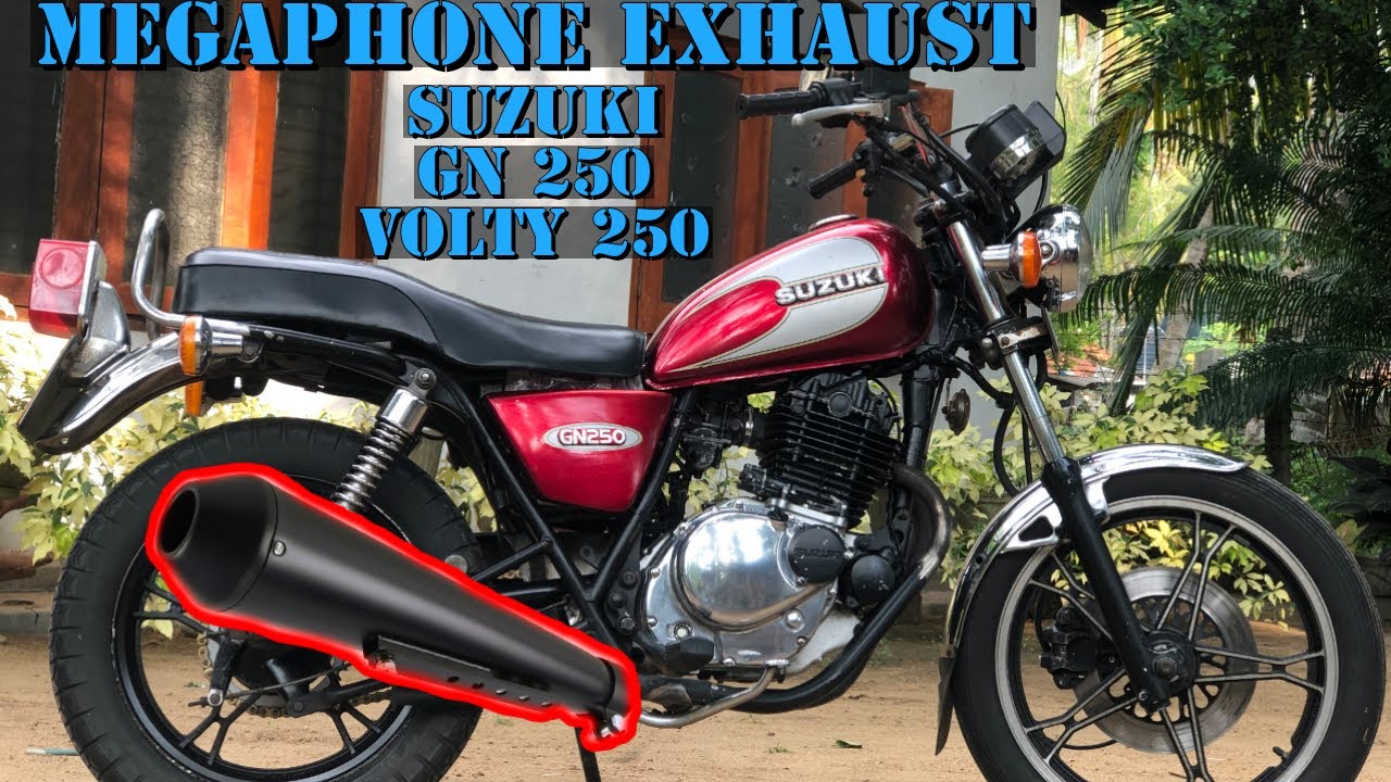 Megaphone Exhaust for Suzuki GN 250 Best sounding exhaust for Suzuki GN 250 / Suzuki Volty TU 250