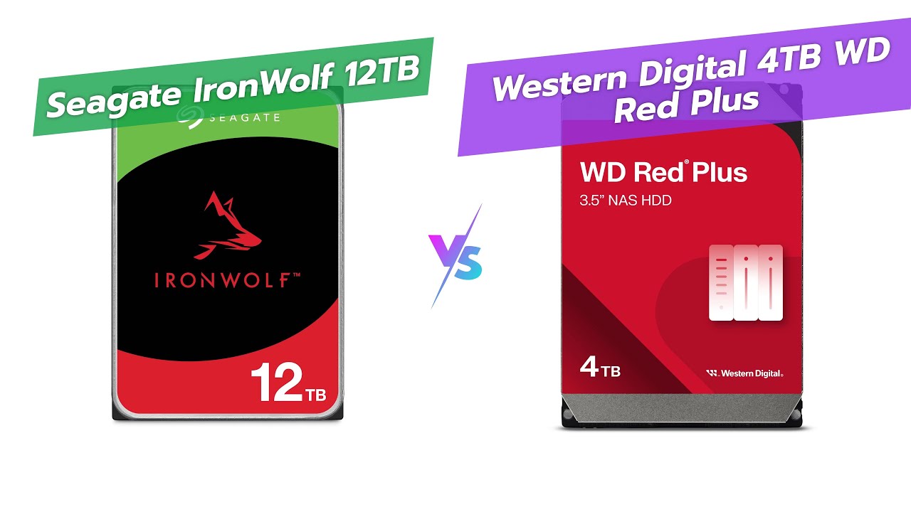 Seagate IronWolf 12TB vs WD Red Plus 4TB 🆚💾