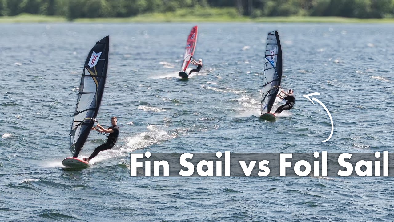 SAME PERFORMANCE with LESS EQUIPMENT? We compared our fin & foil sails!