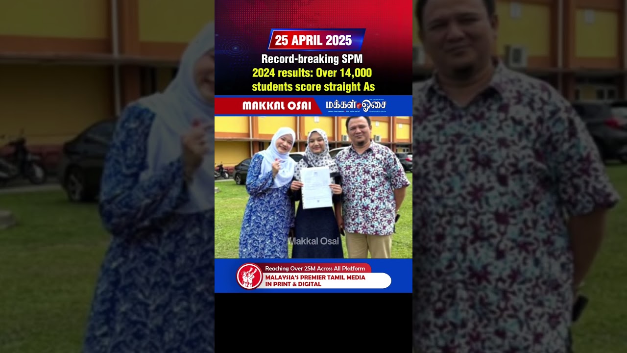 Record-breaking SPM 2024 results: Over 14,000 students score straight As.
