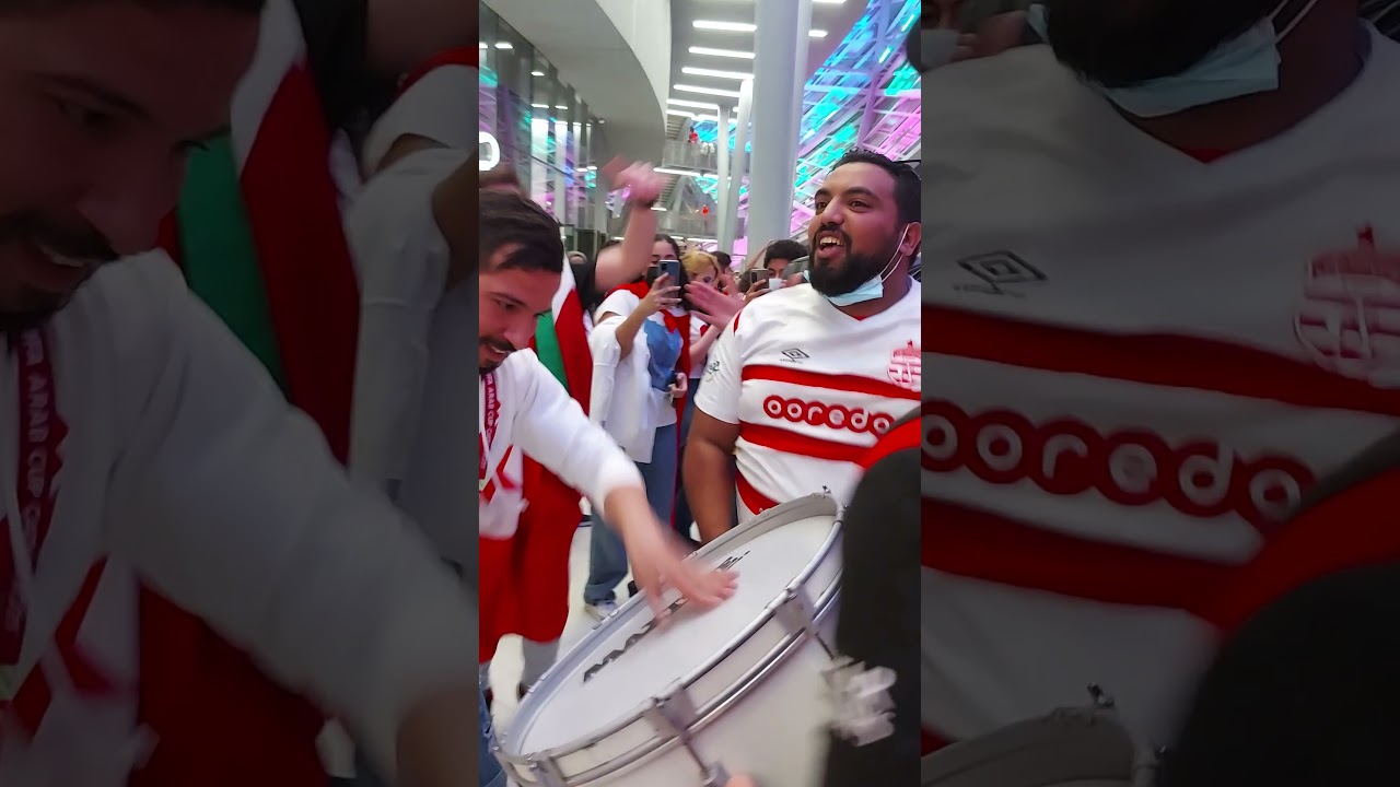 Tunisia vs Oman #arabcup Tunisian fans celebrating the victory ✌ 🇹🇳🇹🇳🇹🇳❤🇹🇳 #qatar 2021