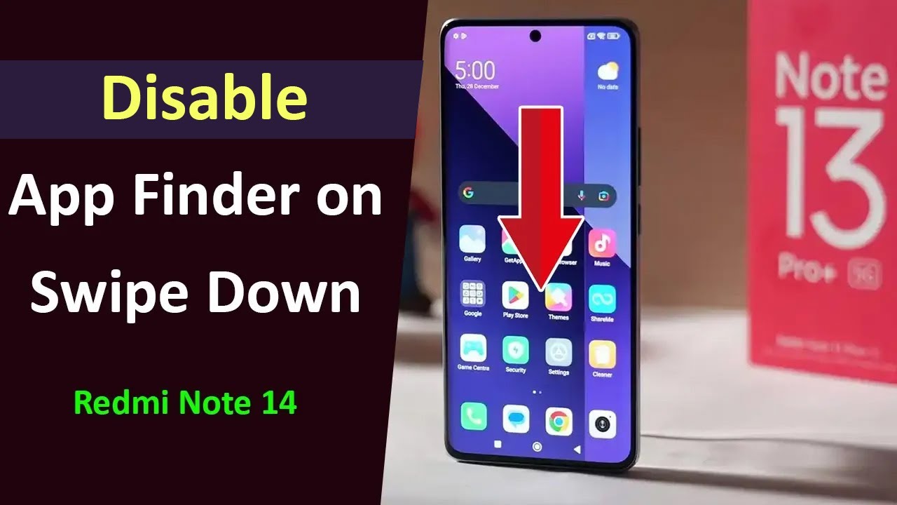 How to Disable App Finder on Home Screen Swipe Down in Xiaomi Redmi Mobile?