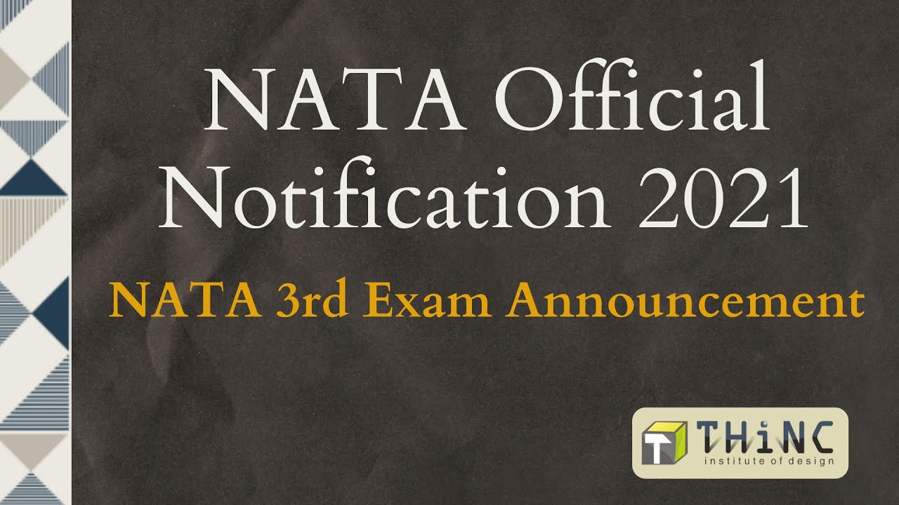 NATA 2021 | 3rd Attempt August | Admissions | New Notification | B.Arch