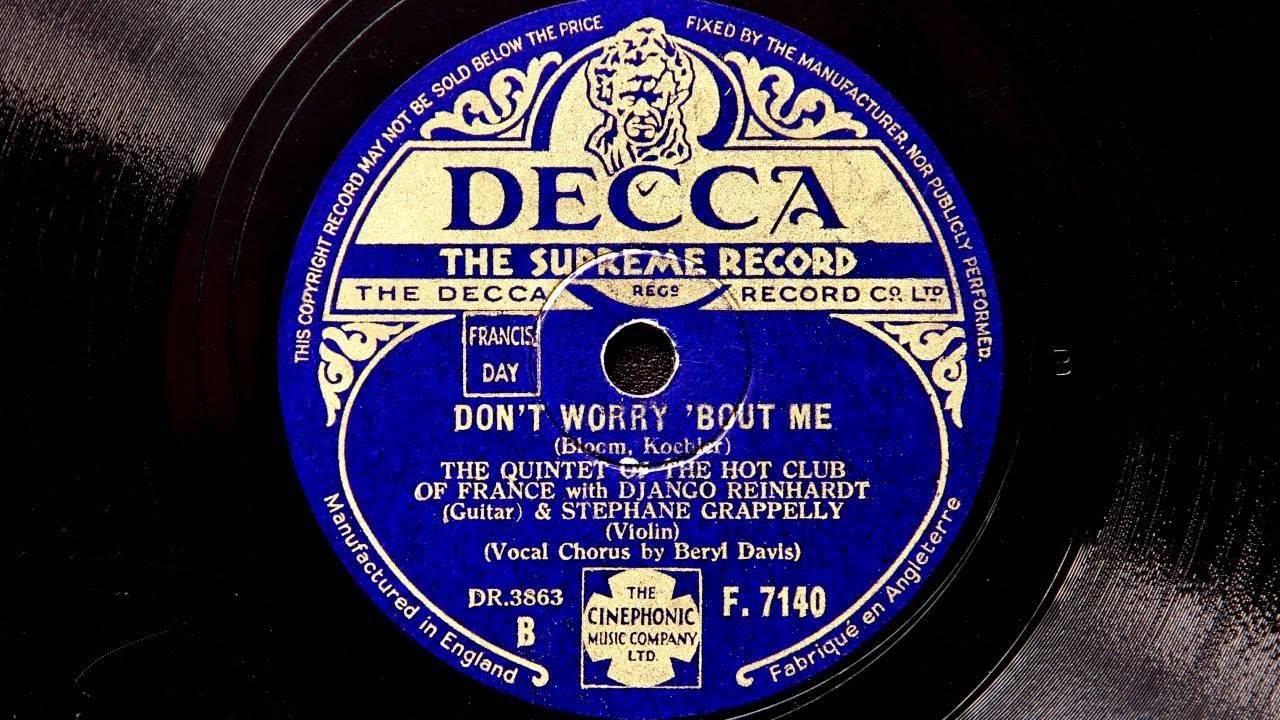 Quintet of the Hot club of France - Don't Worry 'Bout Me (1939)