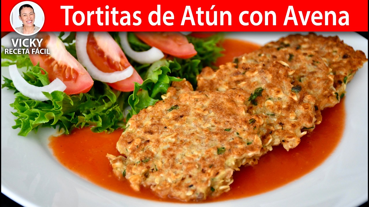 TORTITAS DE ATÚN CON AVENA | Vicky Receta Facil