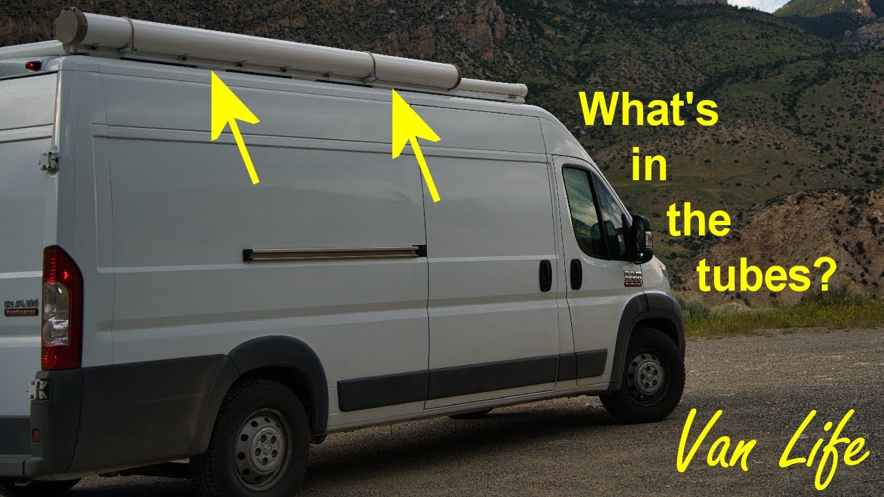 Van Life:  What's In Those Tubes  ----------------------  Side Roof Rack Tubes