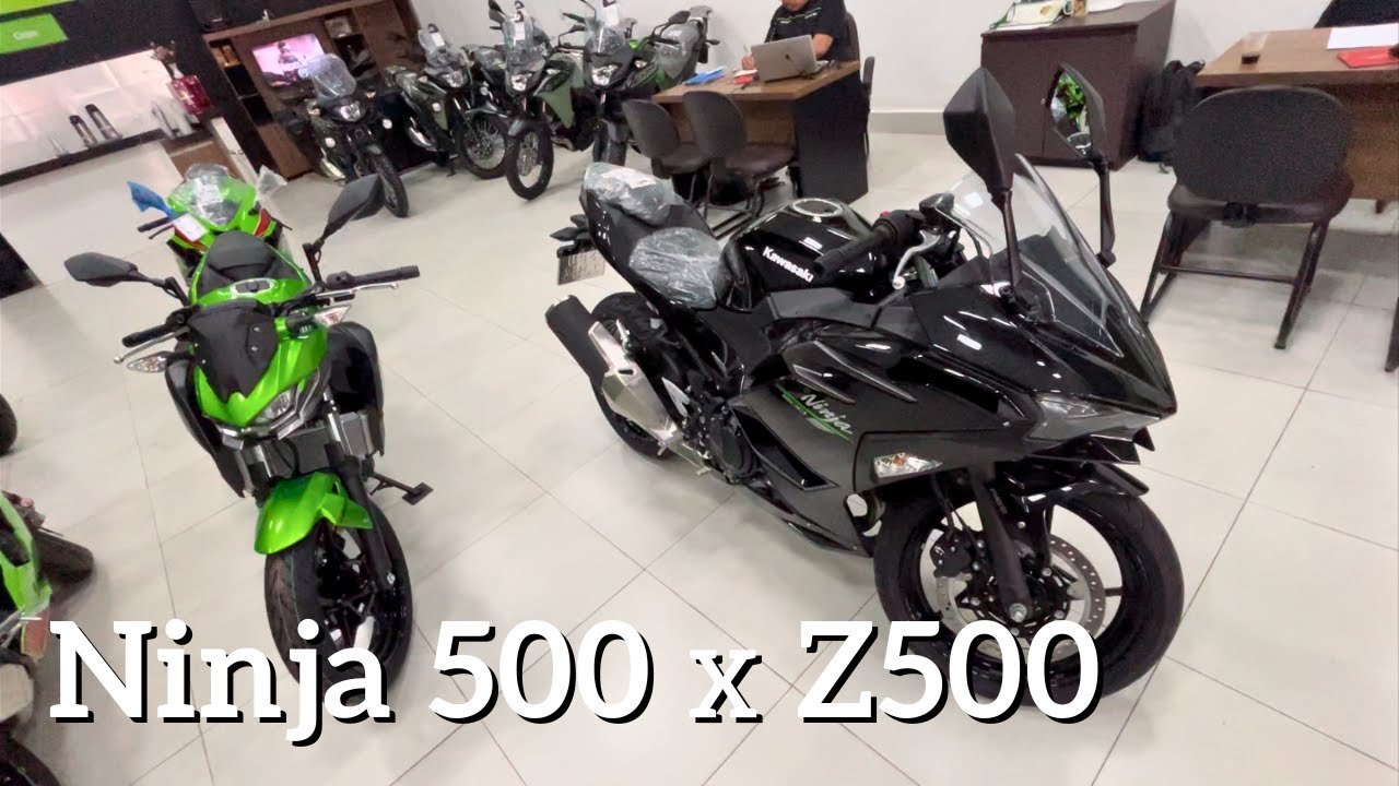 Kawasaki ninja 500 vs Z500 em detalhes!