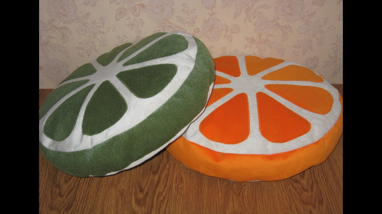 DIY: подушки Апельсин и Лайм / Идеи декора / Как сшить подушки для стульев.