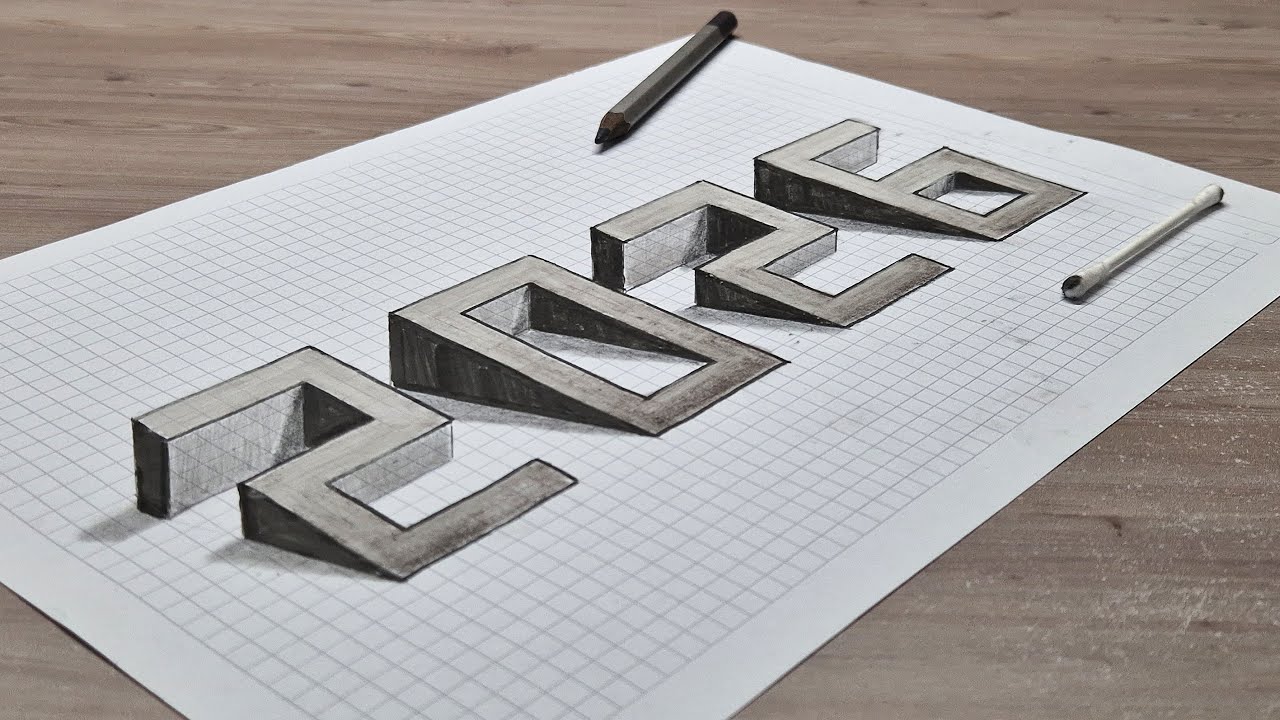 3d 2026 drawing on graph paper for beginner