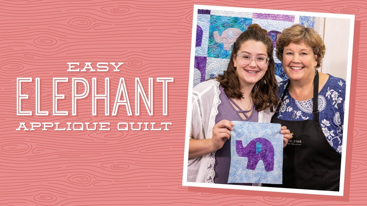 REPLAY: Children's Sewing Projects with Jenny: Easy Elephant Applique Quilt