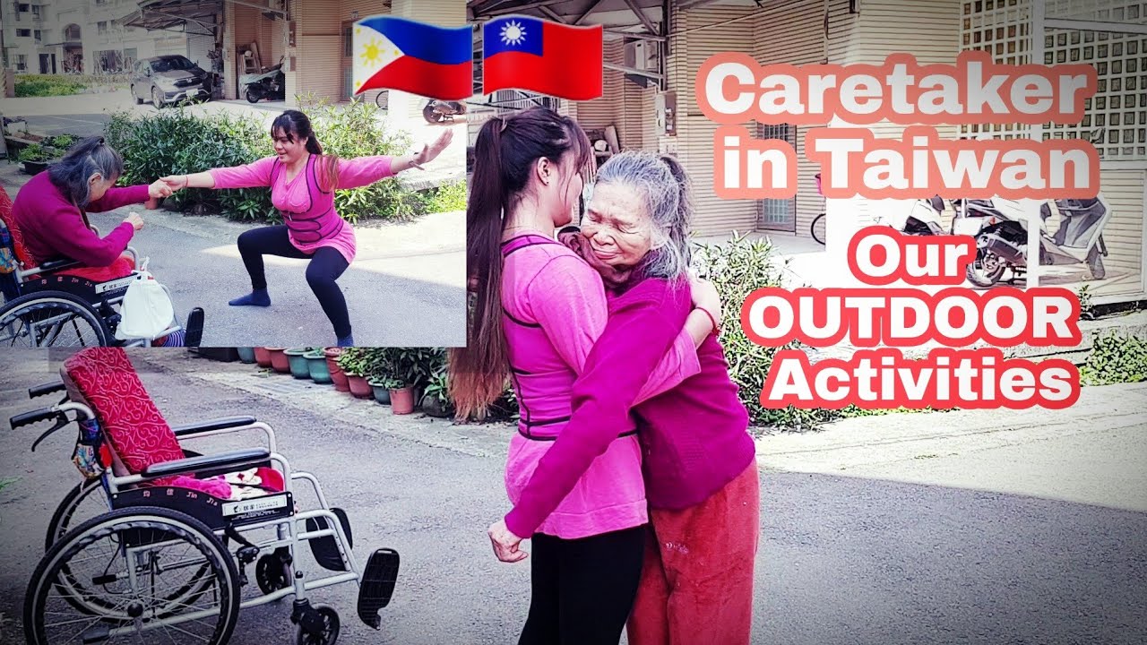 Caretaker In Taiwan | Grandma Walking Outdoor Activities